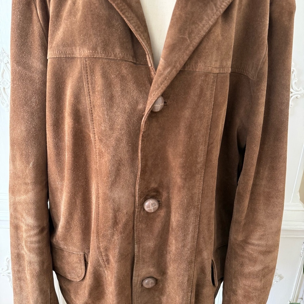 Vintage Brown Suede Shirt Jacket - Picture 4 of 15